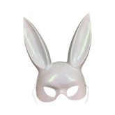 MASCARA CONEJO GLITTER BLANCO X3